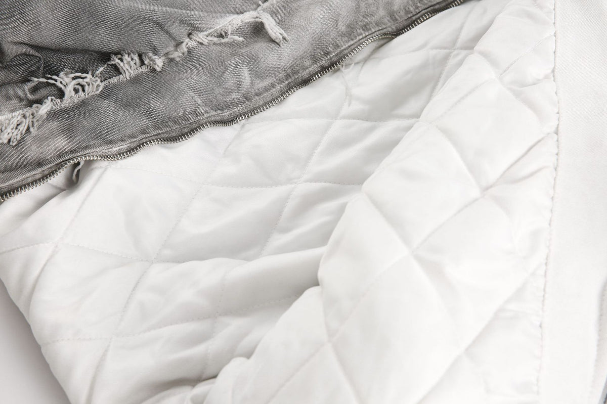Washed Graphic Pocket Detail Hooded Jacket WN27967