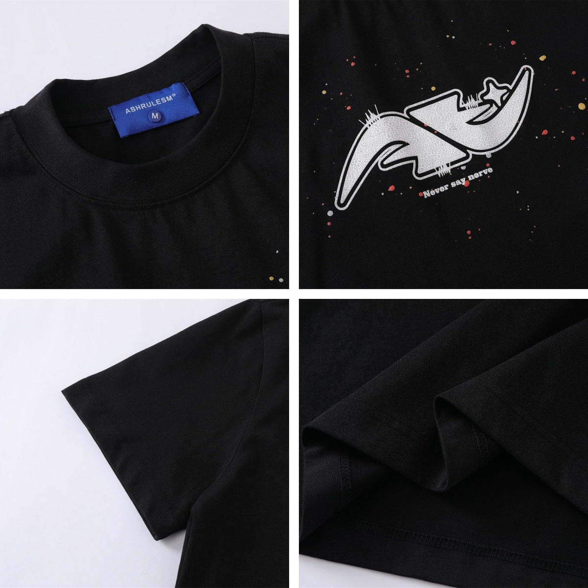 Paint Splash Graphic Short Sleeve T-Shirt WN26769