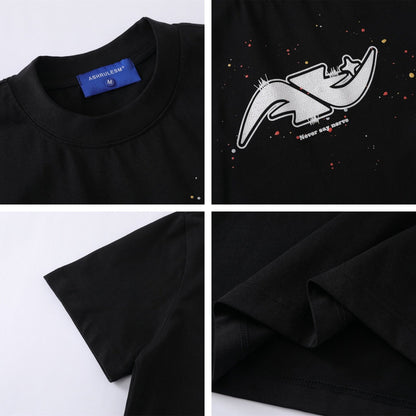 Paint Splash Graphic Short Sleeve T-Shirt WN26769