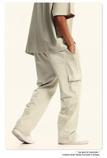 Wide-leg Thin Cargo Sweatpants WN6022