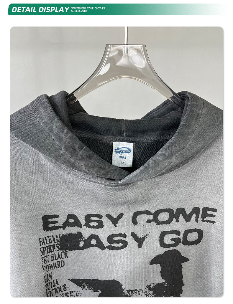 Oversize Print Hoodie WN7794