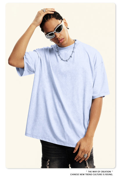 Washed Oversize Short-sleeve T-shirt WN6456