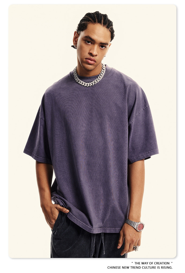 Washed Oversize Short-sleeve T-shirt WN6454