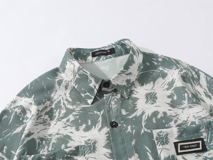 All Over Print Oversize Short Sleeve Shirt WN15046