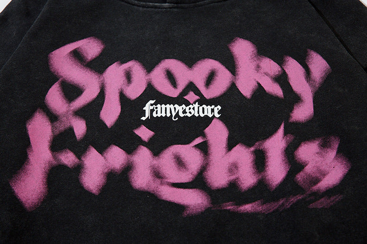 Letter Print Pullover Hoodie WN11208