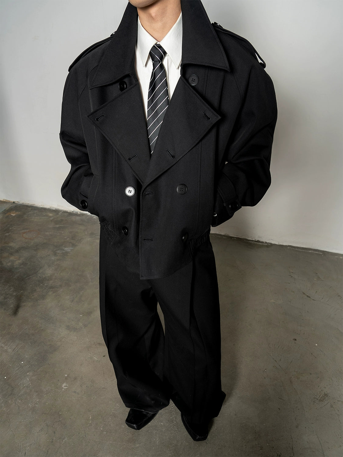 Large Lapel Wide Shoulder Short Jacket WN20875