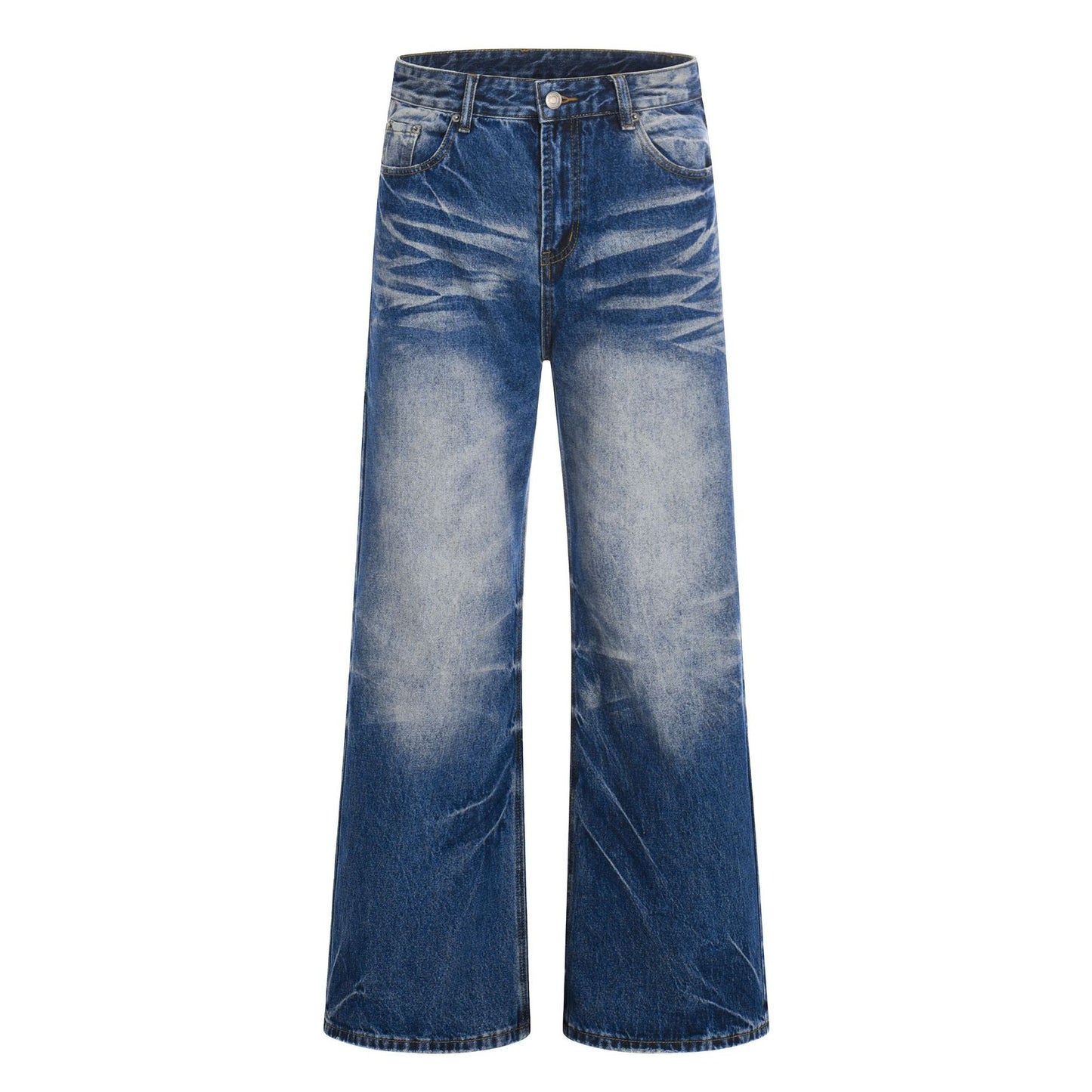 Washed Whiskers Flare Denim Jeans WN25832