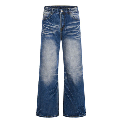 Washed Whiskers Flare Denim Jeans WN25832