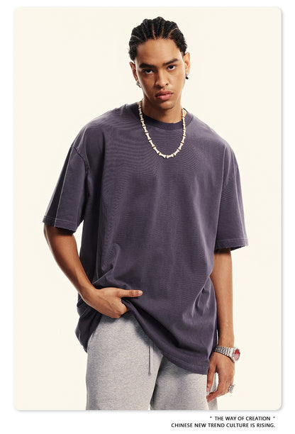 Damage Wash Round Neck Short Sleeve T-Shirt WN6060