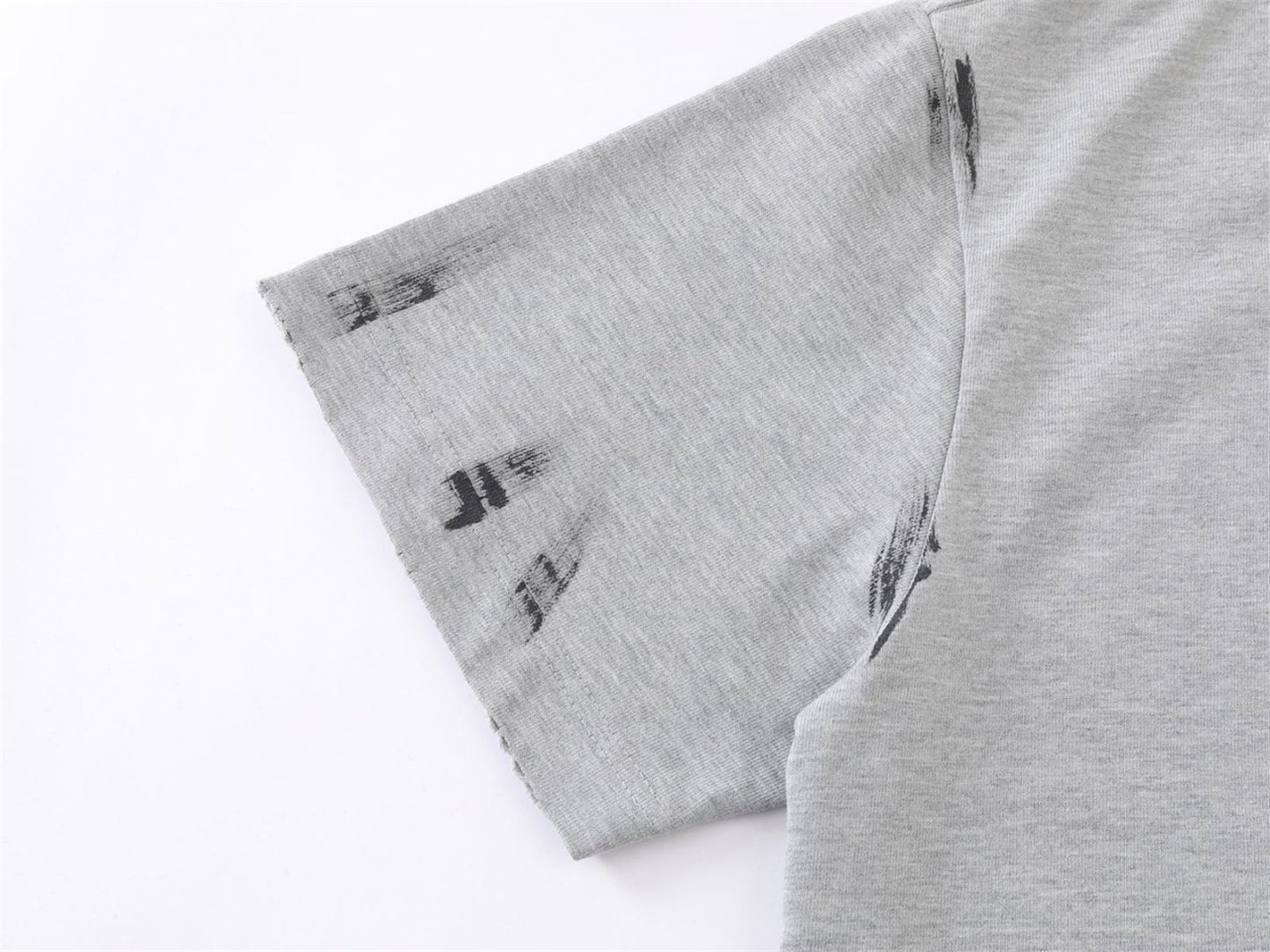 Paint Letter Short Sleeve T-Shirt WN26752