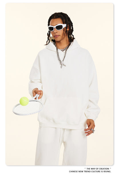 Fleece Lining Oversize Hoodie & Fleece Lining Sweatpants WN9960