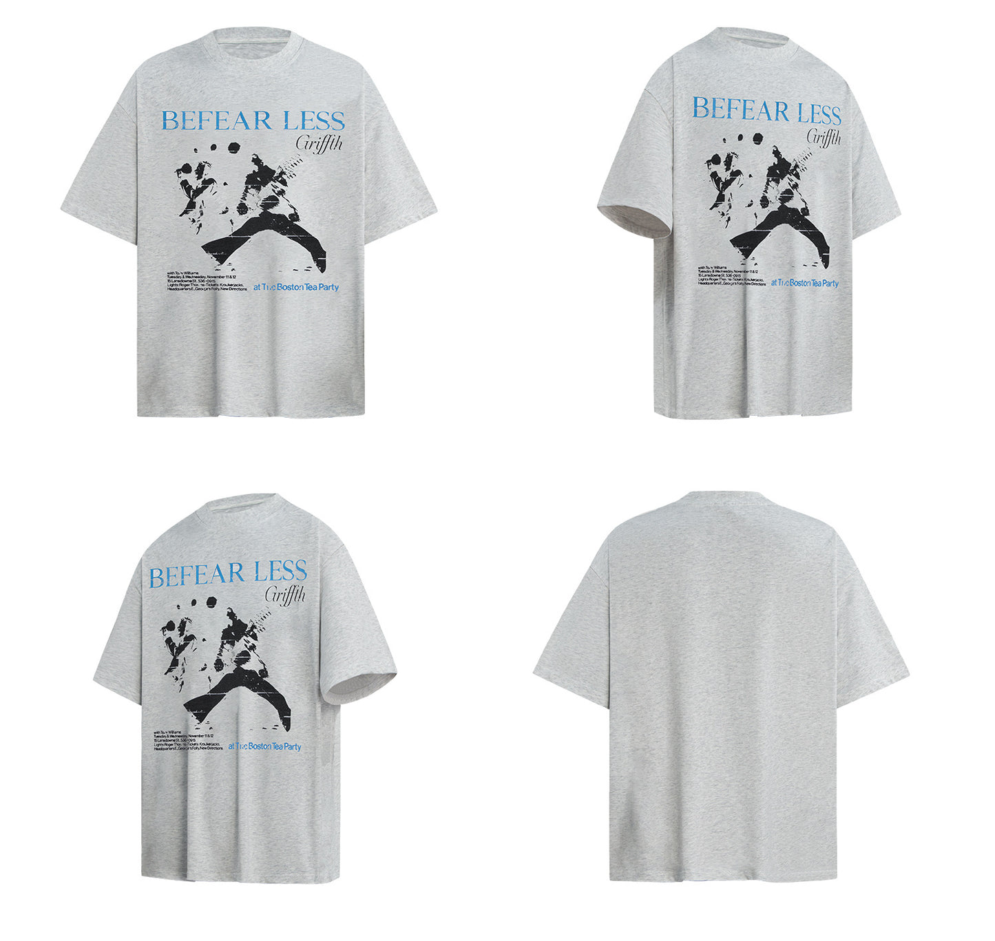 Washed Rock Band Print Boxy Oversize Short Sleeve T-Shirt WN26410