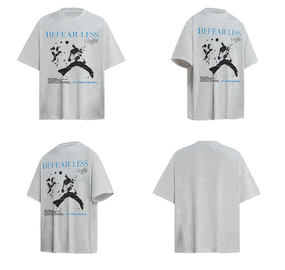 Washed Rock Band Print Boxy Oversize Short Sleeve T-Shirt WN26410
