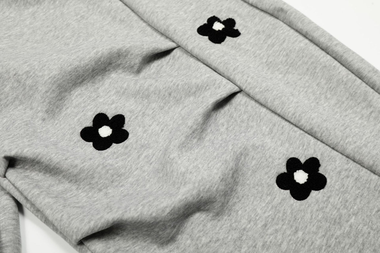 Flower Print Drawstring Wide Leg Sweatpants WN25427