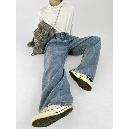 High Waist Wide-leg Denim Jeans WN5628