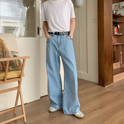 Washed Wide Leg Denim Jeans WN24964