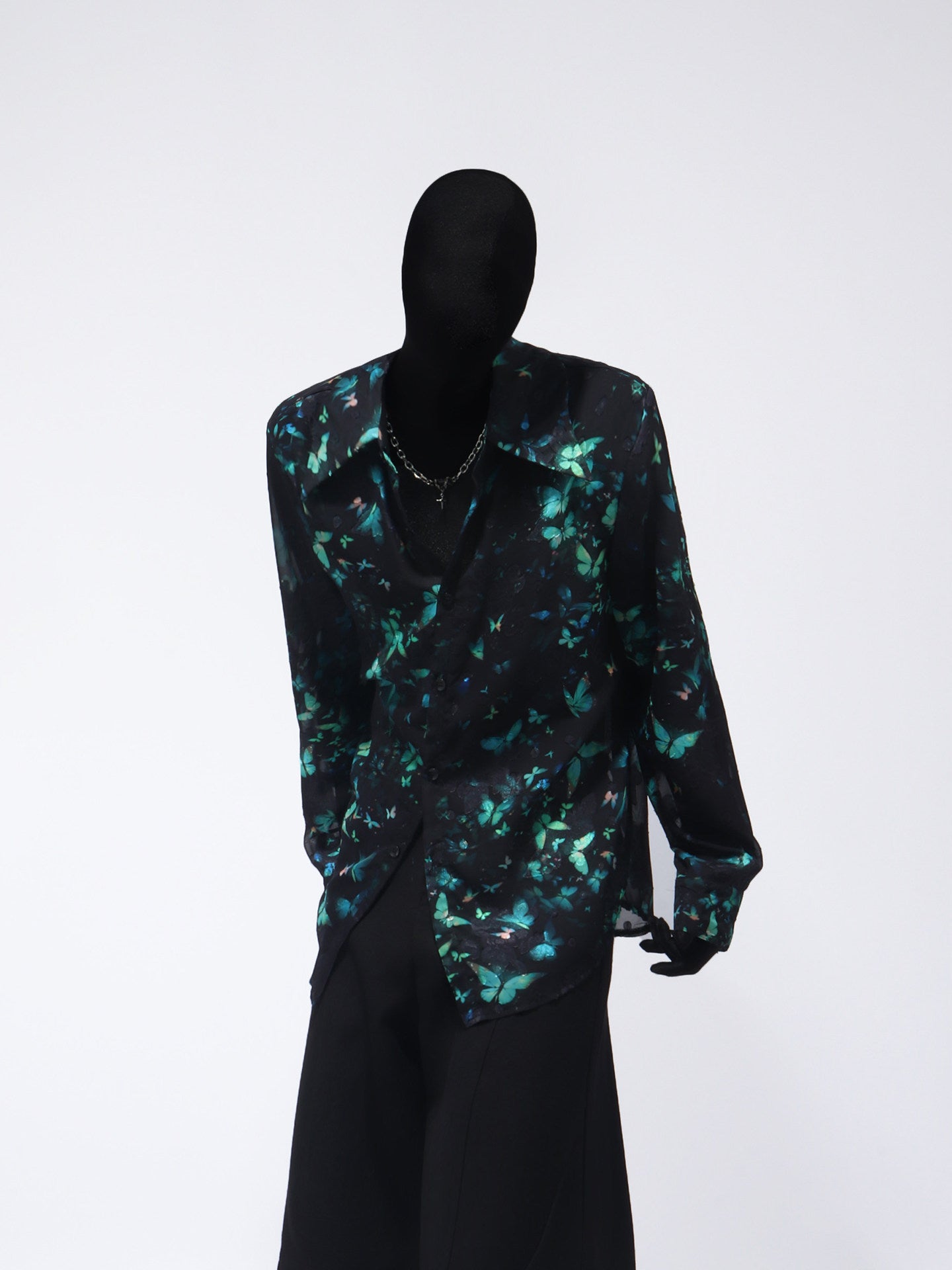 Butterfly Pattern Oversize Shirt WN23705