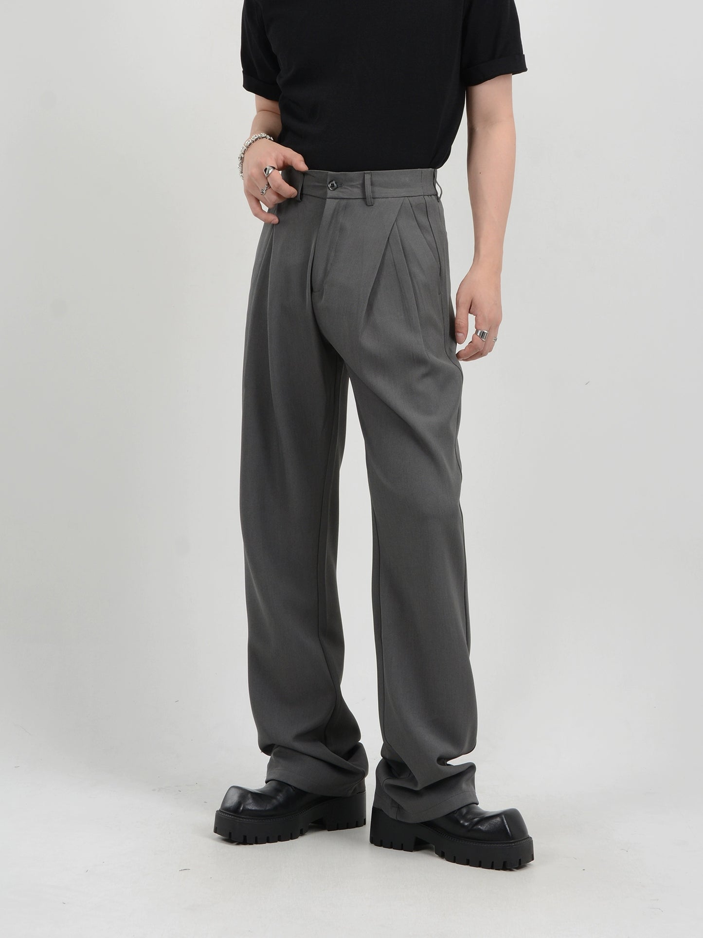 Tuck-in Straight Trousers WN7129