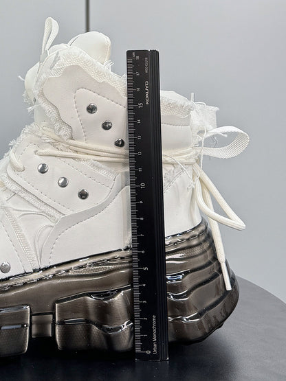 Thick-Sole Height-Increasing Shell-Toe Sneaker Boots WN24750