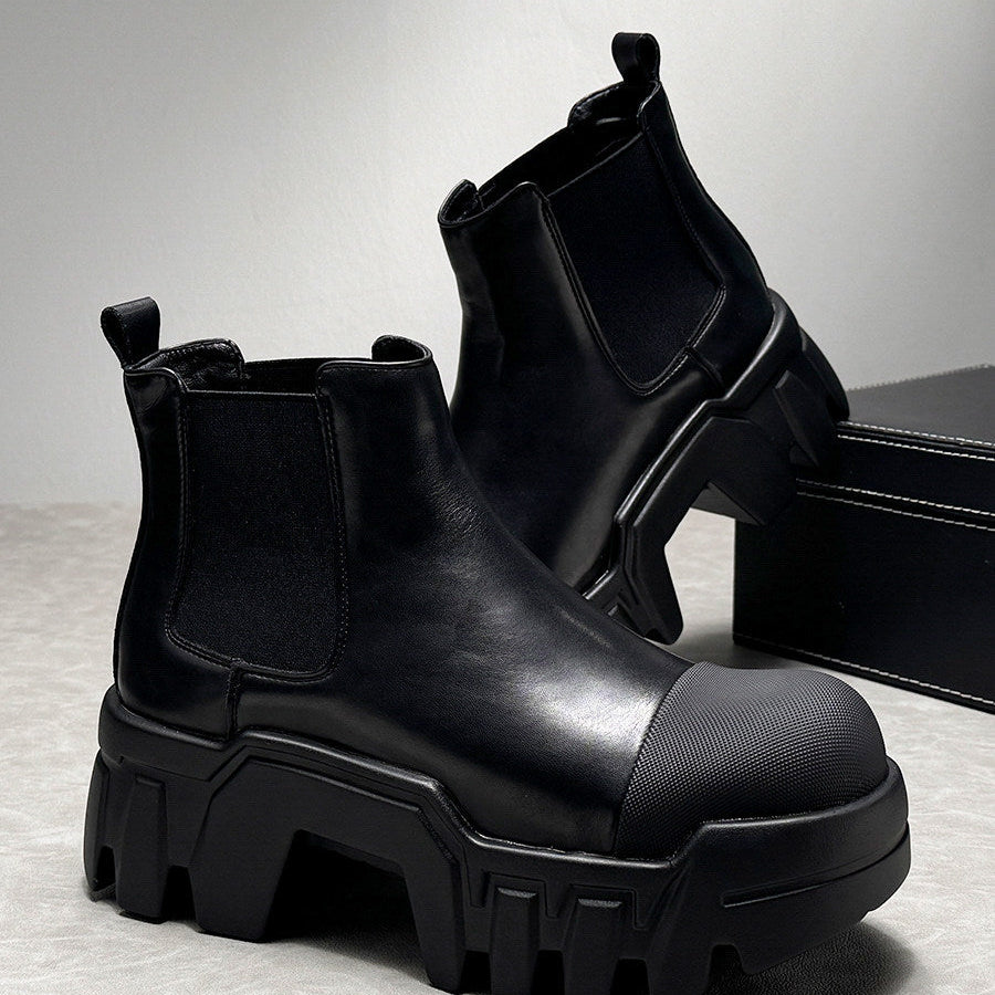 Side Gore Platform Thick Sole Short Boots WN24633