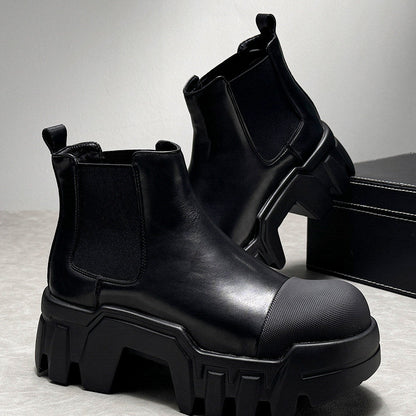 Side Gore Platform Thick Sole Short Boots WN24633