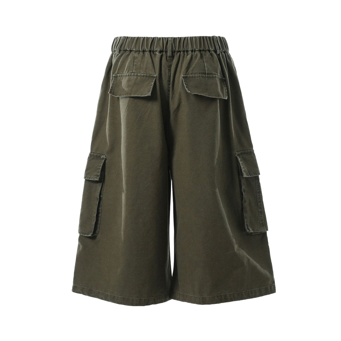 Washed Multi Pocket Cargo Half Pants WN25734