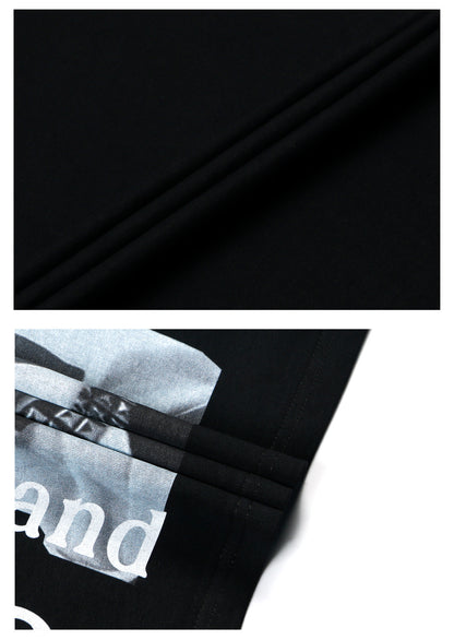 Portrait Graphic Letter Sleeveless T-Shirt WN26219