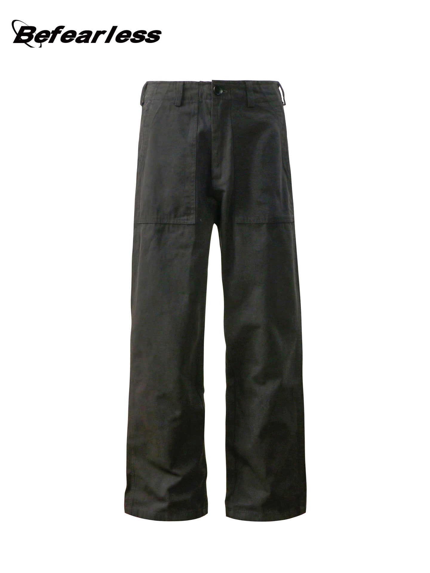 Washed Straight Wide Leg Work Pants WN26378