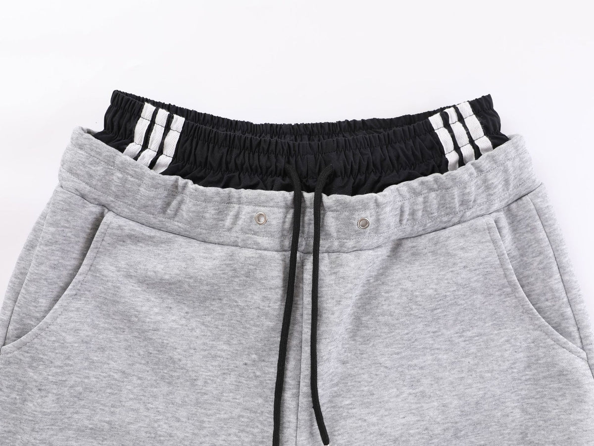 Contrast Panel Side-Stripe Wide Leg Sweatpants WN27912