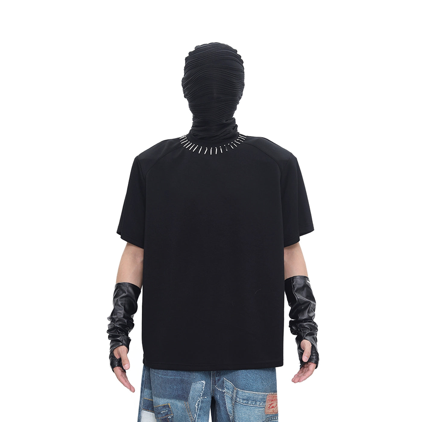 Studs Design Short Sleeve T-Shirt WN18709
