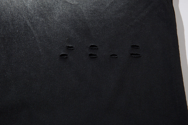 Gradient Damage Design Oversize Long Sleeve T-Shirt WN11129