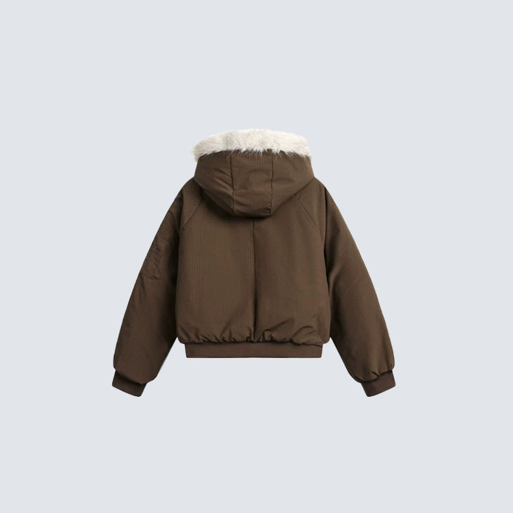 Fake Fur Hooded Padded Jacket WN28079