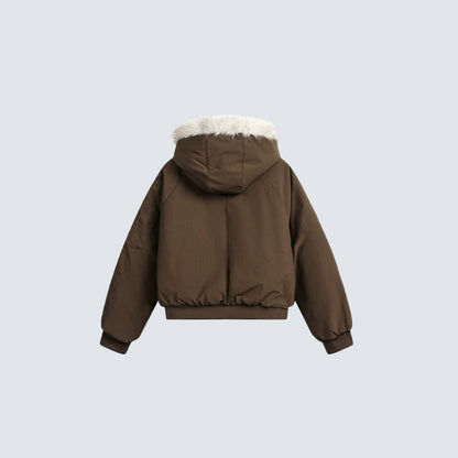Fake Fur Hooded Padded Jacket WN28079