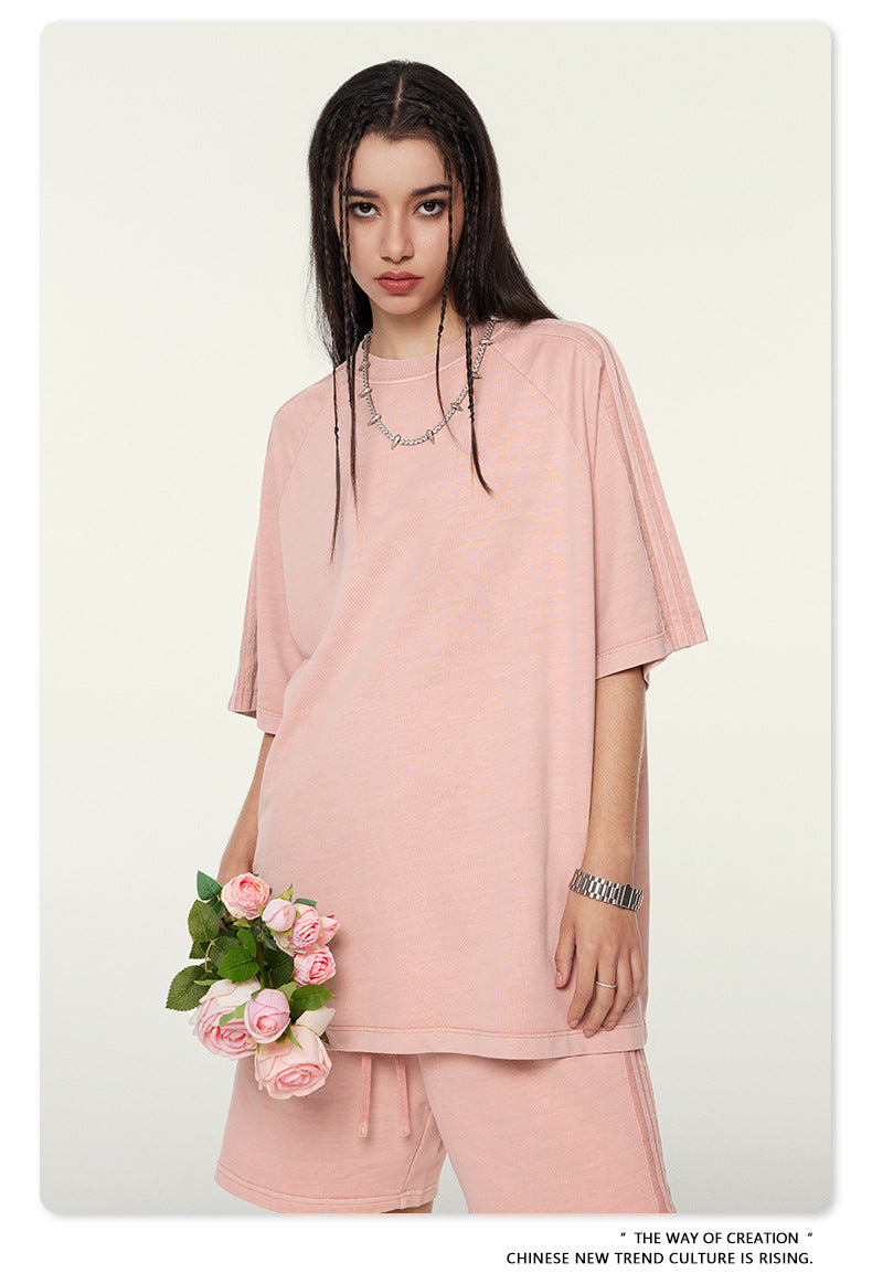 Oversize Washed Short-sleeve T-shirt WN6458