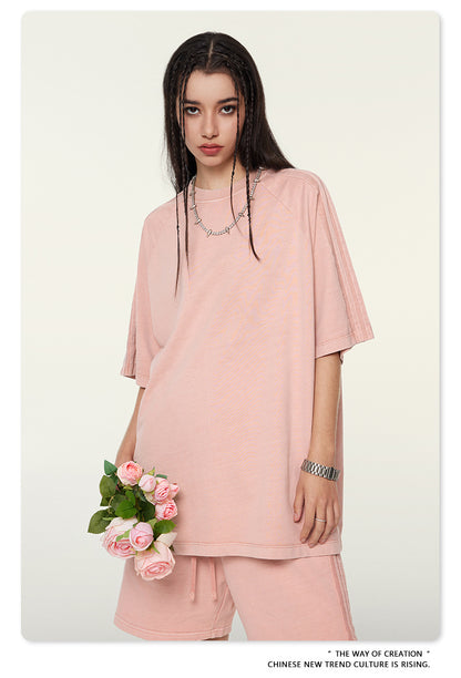 Oversize Washed Short-sleeve T-shirt WN6458
