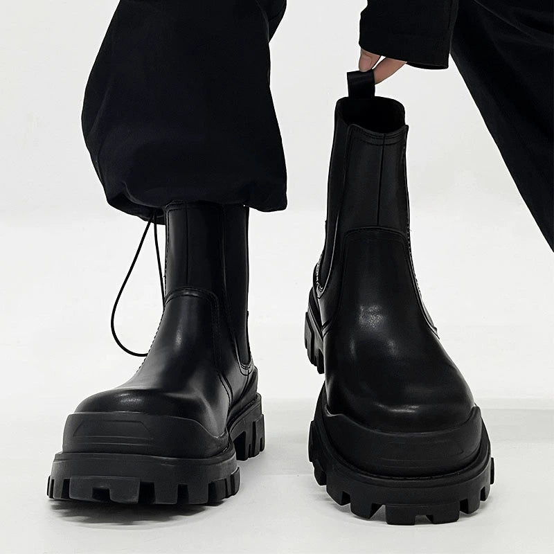 Chunky Leather Design Boots WN19129