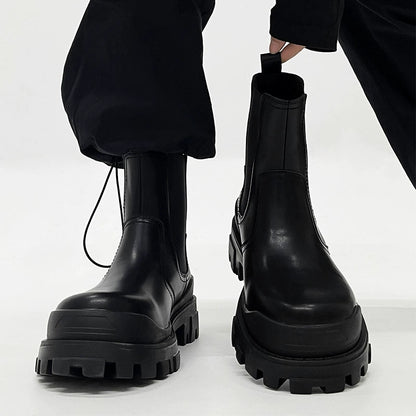 Chunky Leather Design Boots WN19129