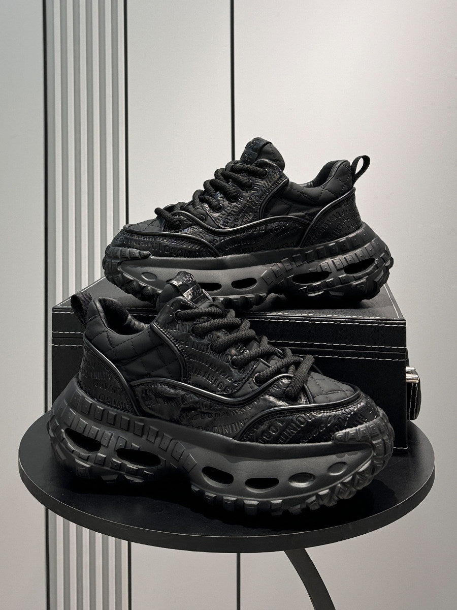 Embroidery Rope Lace Chunky Sole Sneakers WN24579
