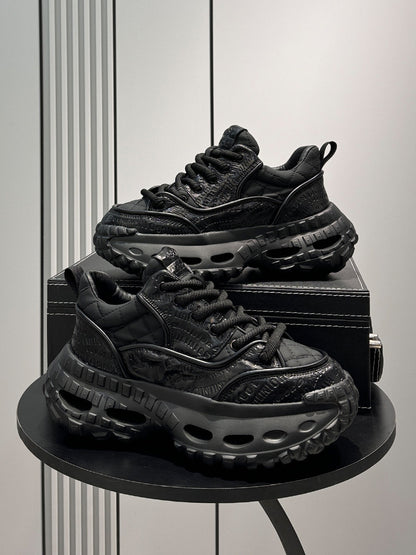 Embroidery Rope Lace Chunky Sole Sneakers WN24579