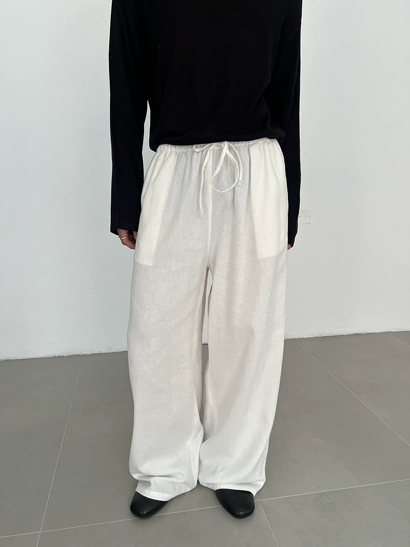 Drawstring Plain Sweat Pants WN21584