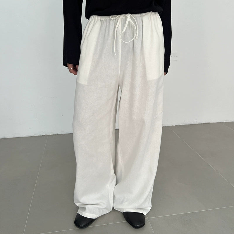 Drawstring Plain Sweat Pants WN21584