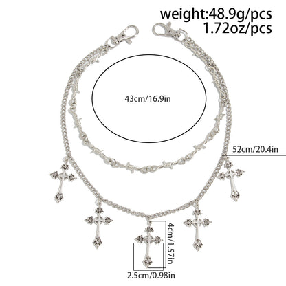 Cross Decor Pants Chain WN21079