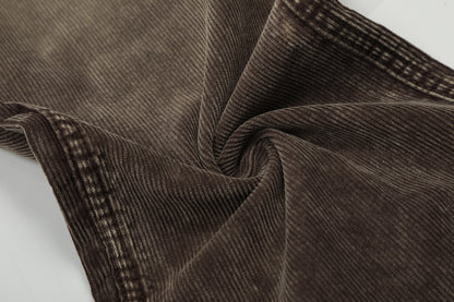 Washed Corduroy Straight Pants WN23064