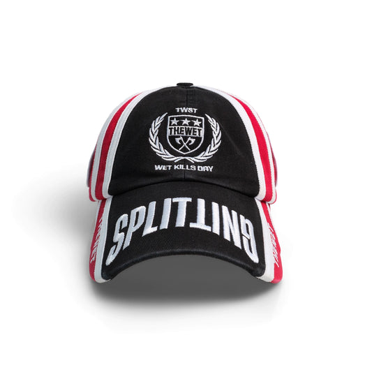 WN26654 THEWET American vintage letter embroidery black and red patchwork baseball cap stripes unisex style WN26654