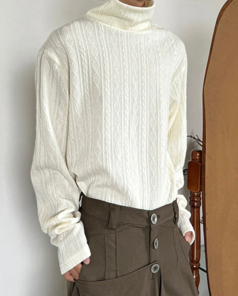 High-Neck Knit Sweater WN19963