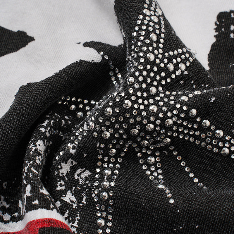Washed Art Graphic Print Short Sleeve T-Shirt WN27822