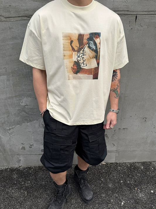 Portrait Print Short Sleeve T-Shirt WN17672