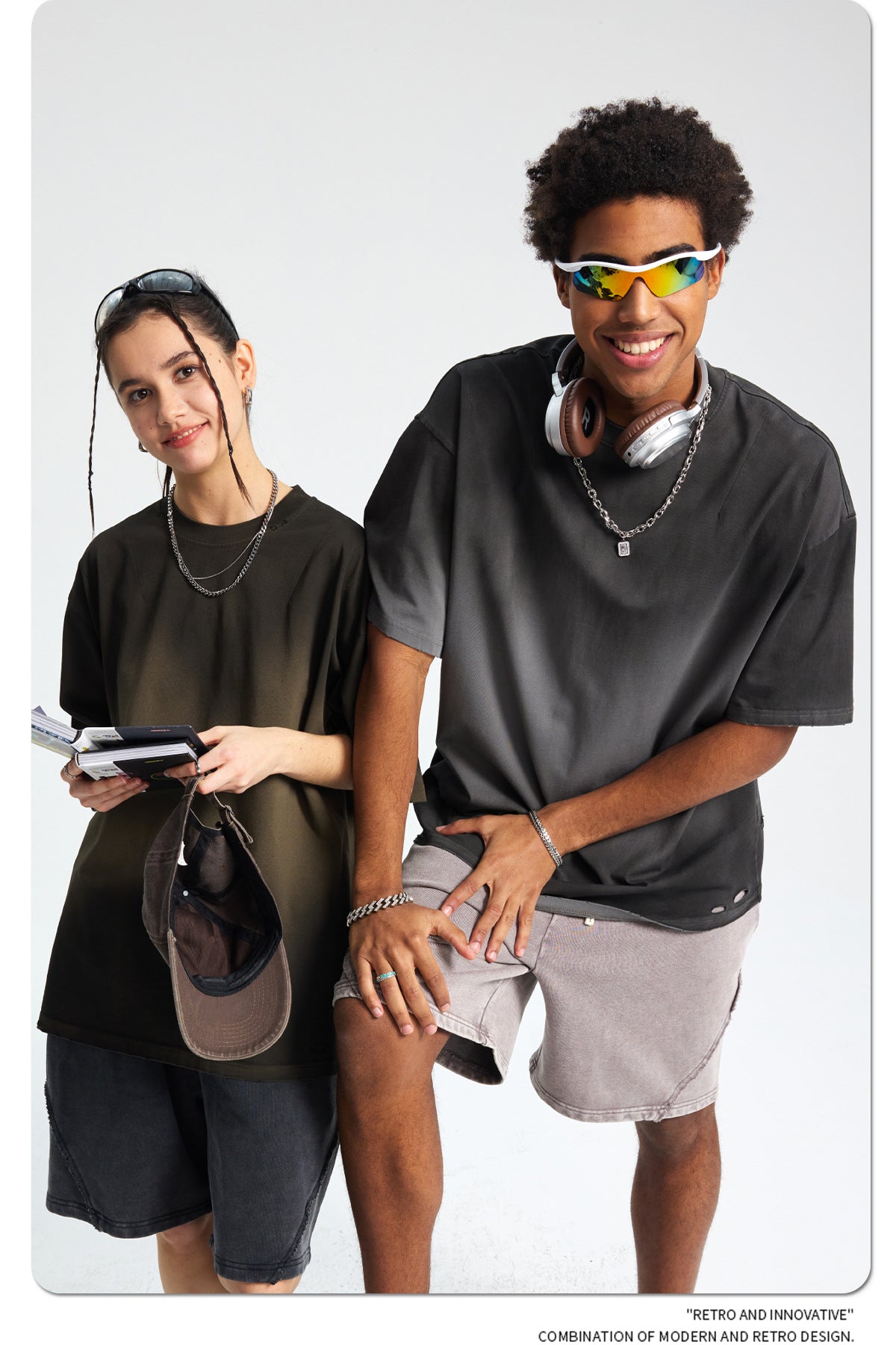 Spray Dye Washed Damage Short Sleeve T-Shirt WN16276