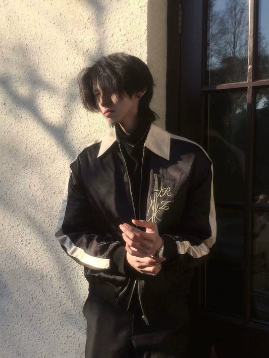 Embroidery Two-tone Color Jacket WN19692