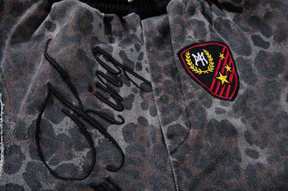 Leopard Embroidery Polo Shirt & Short Pants Setup WN27909